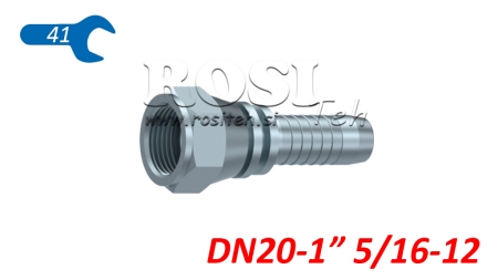 HYDRAULISK ANSLUTNING DKJ JIC74° HONA DN20-1” 5/16-12
