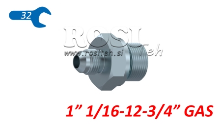 HYDRAULIK REDUZIER 1 1/16 JIC74°-3/4 GAS