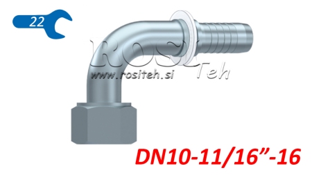 ANSCHLÜSSE DKORFS WIBLICH KNIE 90°DN10-11/16