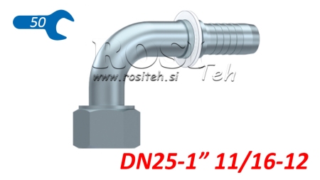 HIDRAULIČNI PRIKLJUČAK DKORFS ŽENSKI KOLJENO 90° DN25-1 11/16-12