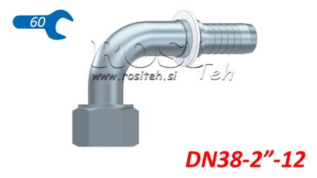 HIDRAULIČNI PRIKLJUČAK DKORFS ŽENSKI KOLJENO 90° DN38-2