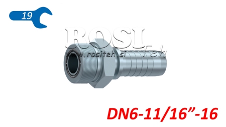 HYDRAULISCHER ANSCHLUSS AGORFS MÄNNLICH DN6-11/16-16