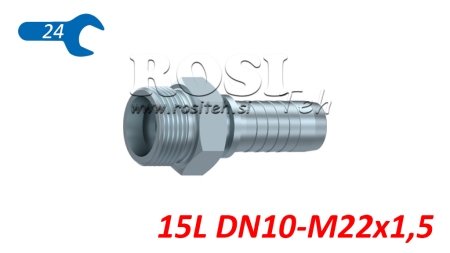 HYDRAULISK FORBINDELSE CEL 15 L HAN DN10-M22X1,5