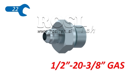 HYDRAULIK REDUZIER 1/2 JIC74°-3/8 GAS
