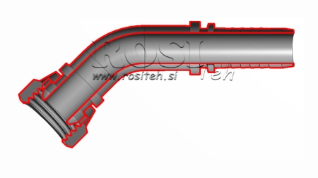 HYDRAULISK ANSLUTNING BSP HON ELBOW 45° DN6-1/4