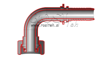 HYDRAULICKÁ PRÍPOJKA DKOL 10 L SAMICA KOLENO 90° DN6–M16×1,5