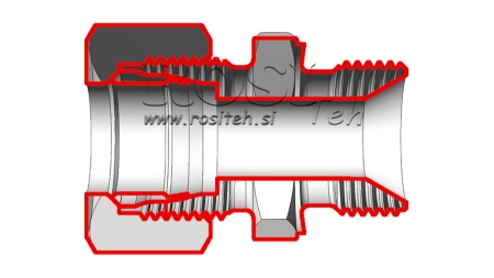 HYDRAULIKVERSCHRAUBUNG mit Mutter AL15-BSP1/2