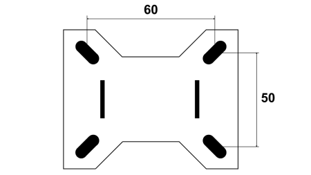 ROATA 75mm CU BAZĂ FIXĂ