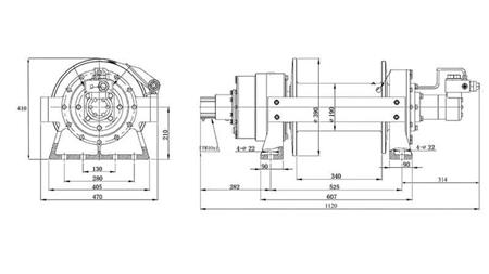 HYDRAULIC WINCH DWHI 300 HD - 13605 kg