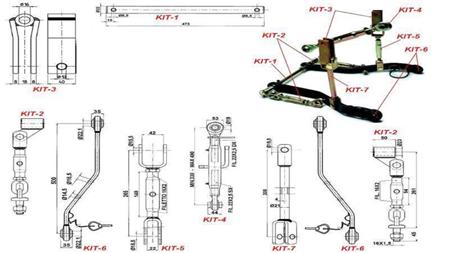 UNIVERSAL THREE POINT LINKAGE 1 CAT. SET