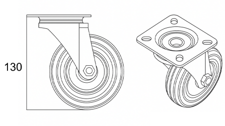 RAD 100mm SCHWENKBASIS