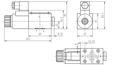 DIMENSIONS DE BOBINE CETOP 3_1 51A