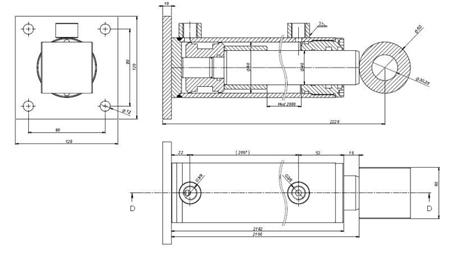 HYDRAULIKZYLINDER FÜR STALLENTMISTUNGS-SYSTEM 60/40 - 2000