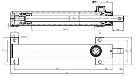 HYDRAULIKZYLINDER FÜR HEBEN VON KAMM BEIM HEULADER 20/250