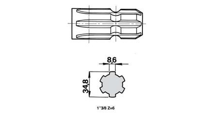 KARDÁN (TLT) ADAPTER 1''3/8 na 1''3/8