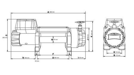 12 V ELECTRIC WINCH DWH 15000 HD - 6803 kg