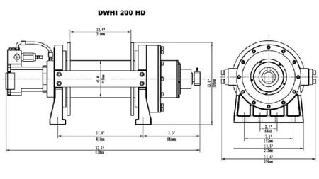 HYDRAULISCHE SEILWINDE DWHI 200 HD - 9072 kg