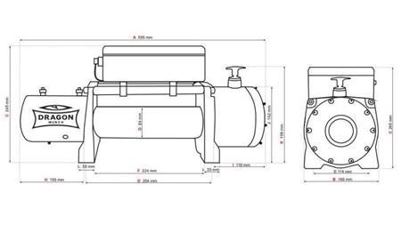 12 V ELECTRIC WINCH DWM 10000 HD - 4536 kg