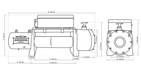 12 V ELEKTRISCHE SEILWINDE DWM 12000 HD - 5443 kg