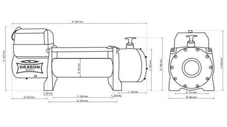 24 V ELECTRIC WINCH DWM 13000 HD - 5897 kg