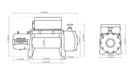 12 V ELECTRIC WINCH DWM 8000 HD - 3629 kg