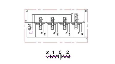 HYDRAULIKVENTIL 4xP40 + SCHWIMMSTELLUNG