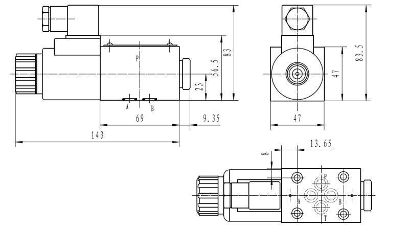 DIMENSIONS DE BOBINE CETOP 3_1 51A
