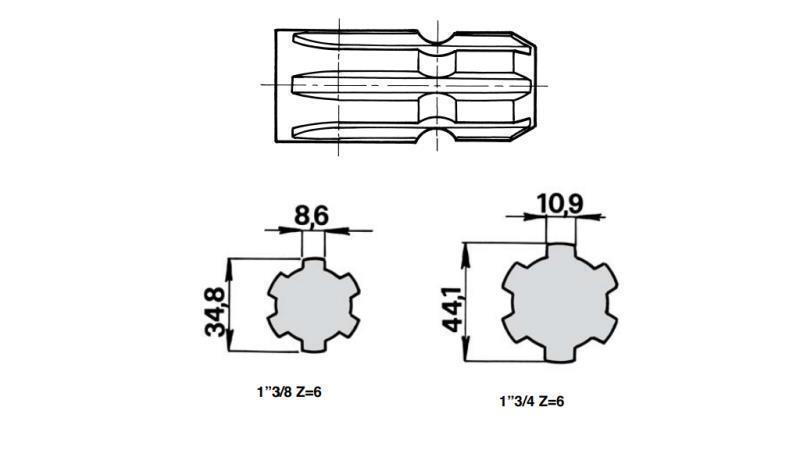 PTO SHAFT EXTENSION 1''3/8 to 1''3/4