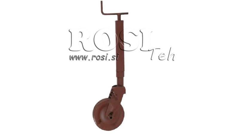 THREADED PARKING JACK FOR TRAILERS 300mm - 1500KG WITH SUPPORT WHEEL