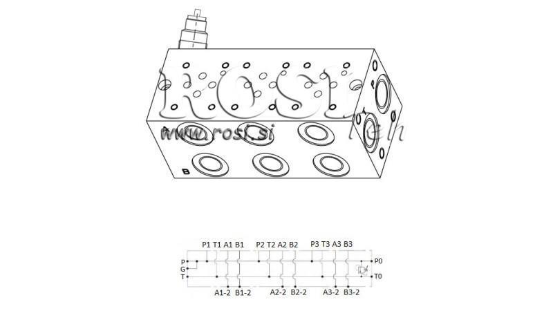 BASE PLATE CETOP3 NG6 3M WITH SAFETY