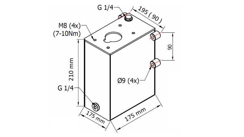 NÁDRŽ NA RUČNU HYDRAULICKÚ PUMPU 5L